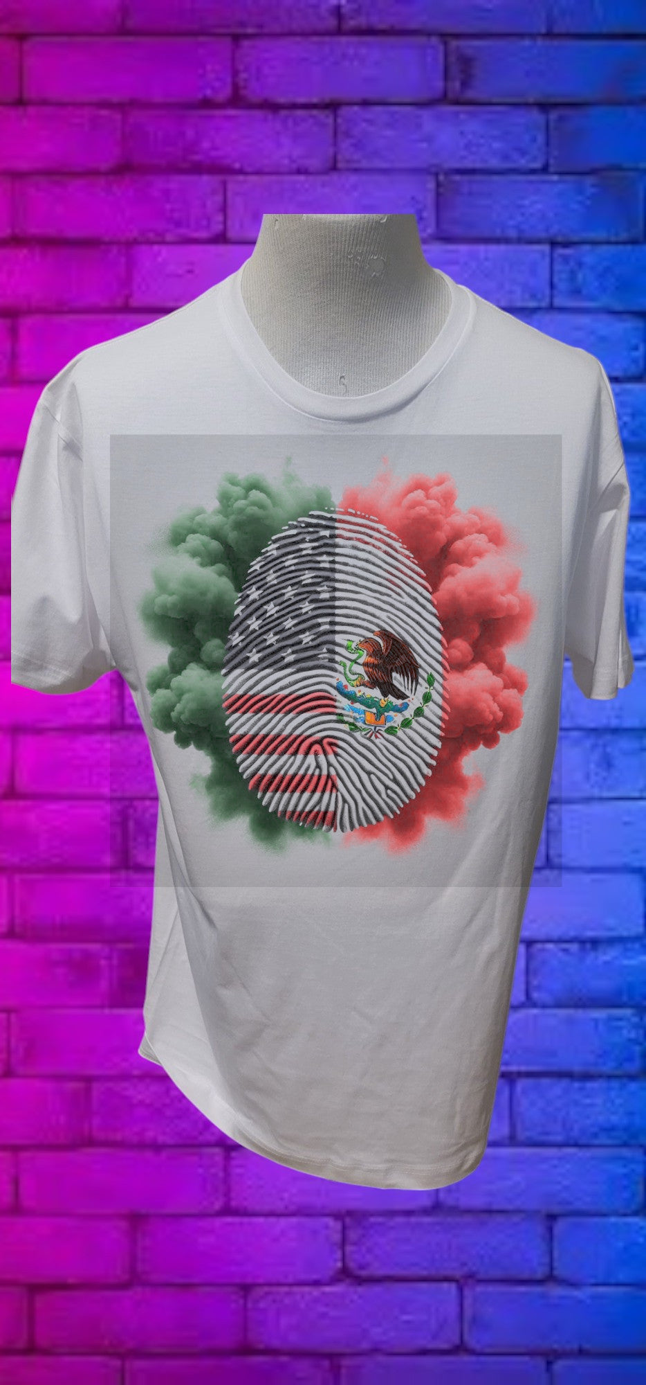 Custom Graphic T-Shirt USA Mexican DNA 2