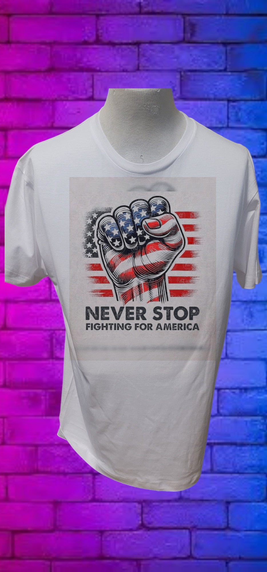Custom Graphic T-Shirt Never Stop Fighting