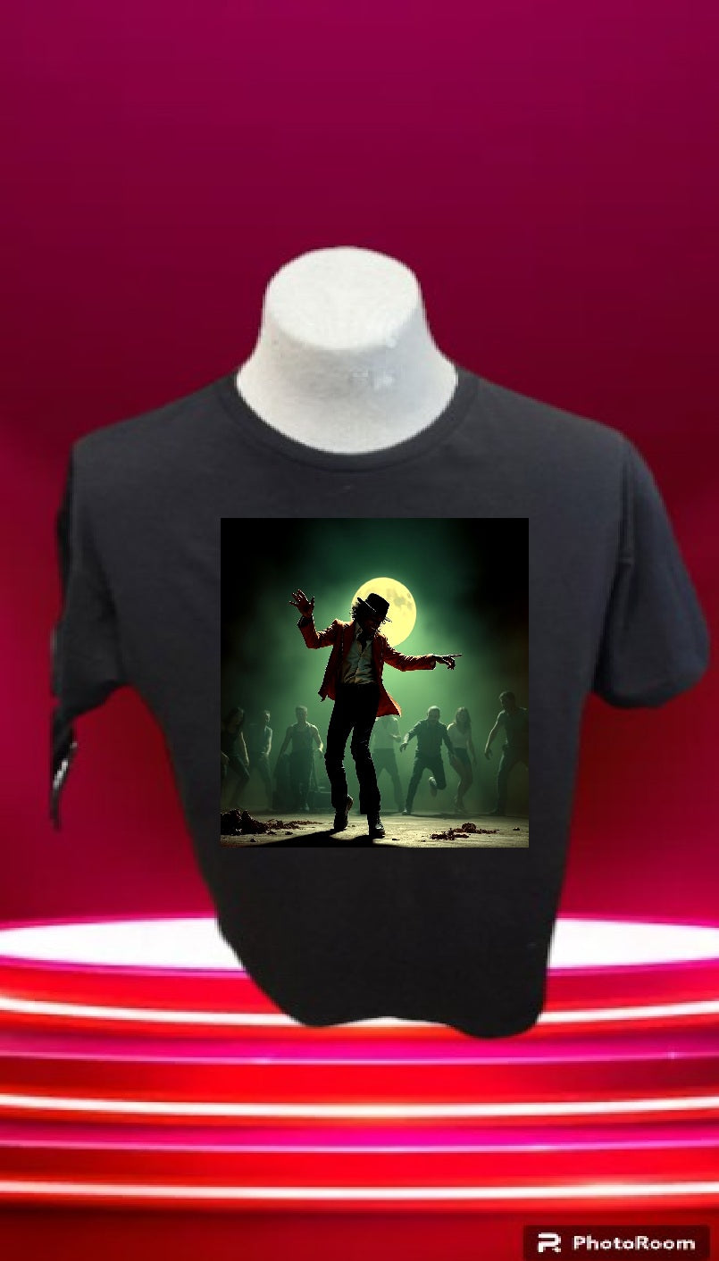 Custom graphic T-Shirt King of Zombie Design LG BK
