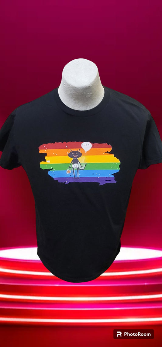 Custom Graphic T-Shirt Halloween cat pride design