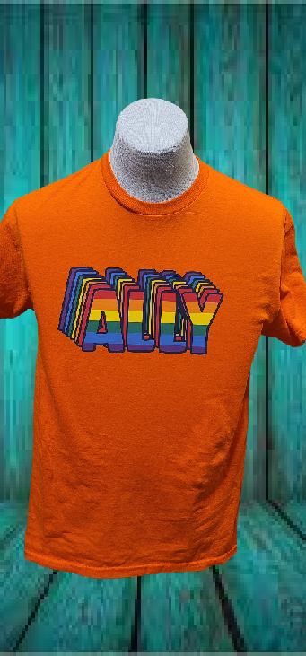 Custom Graphic T-Shirt Gay Ally LGBT design