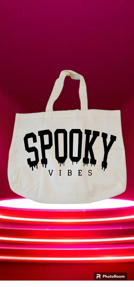 Custom Graphic Halloween Tote Bag Spooky Vibe