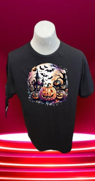 Custom Graphic T-Shirt Pumpkin Patch House