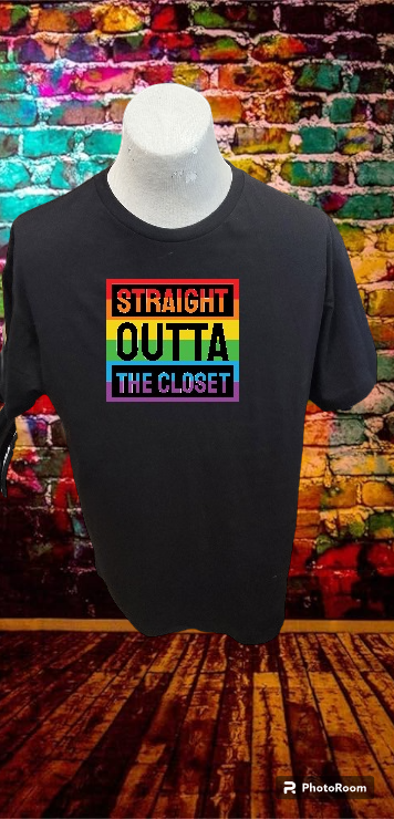 Custom Graphic T-Shirt Straight outta the Closet Design