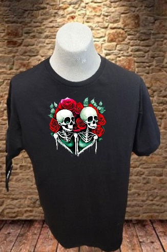 Custom Graphic T-Shirt Skeleton couple 5 design