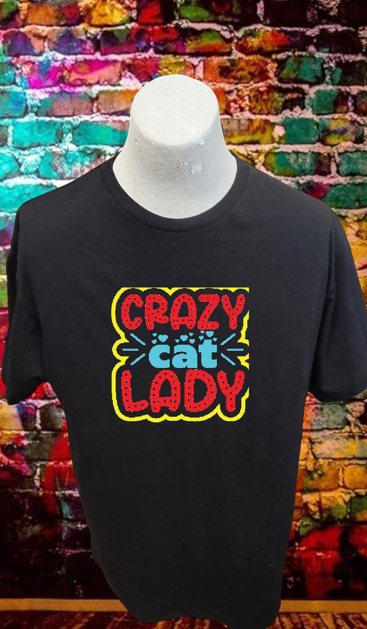 Custom Graphic T-Shirt Crazy Cat Lady #1 design