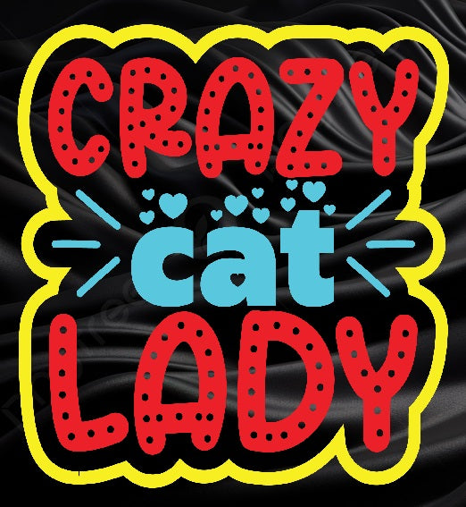 Custom Graphic T-Shirt Crazy Cat Lady #1 design