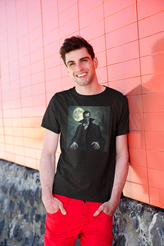 Custom graphic T-Shirt Count Dracula Design BK LG
