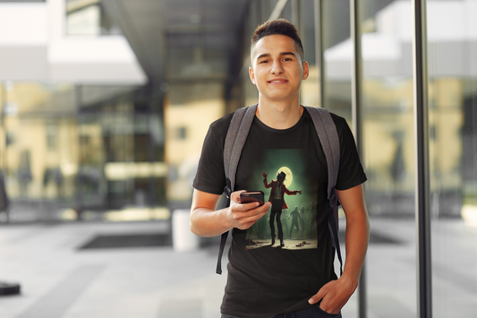 Custom graphic T-Shirt King of Zombie Design LG BK