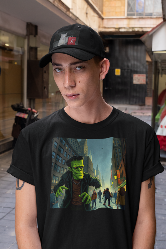 Custom graphic T-Shirt Frankenstein in downtown Design LG BK