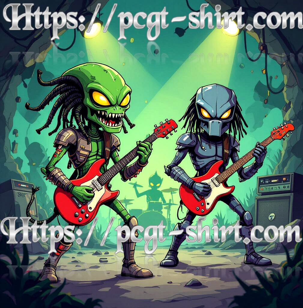 Custom graphic T-Shirt Predator Rock LG WH